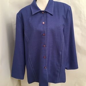 Appleseed’s Violet Blazer Plus SZ 20 Topstitching